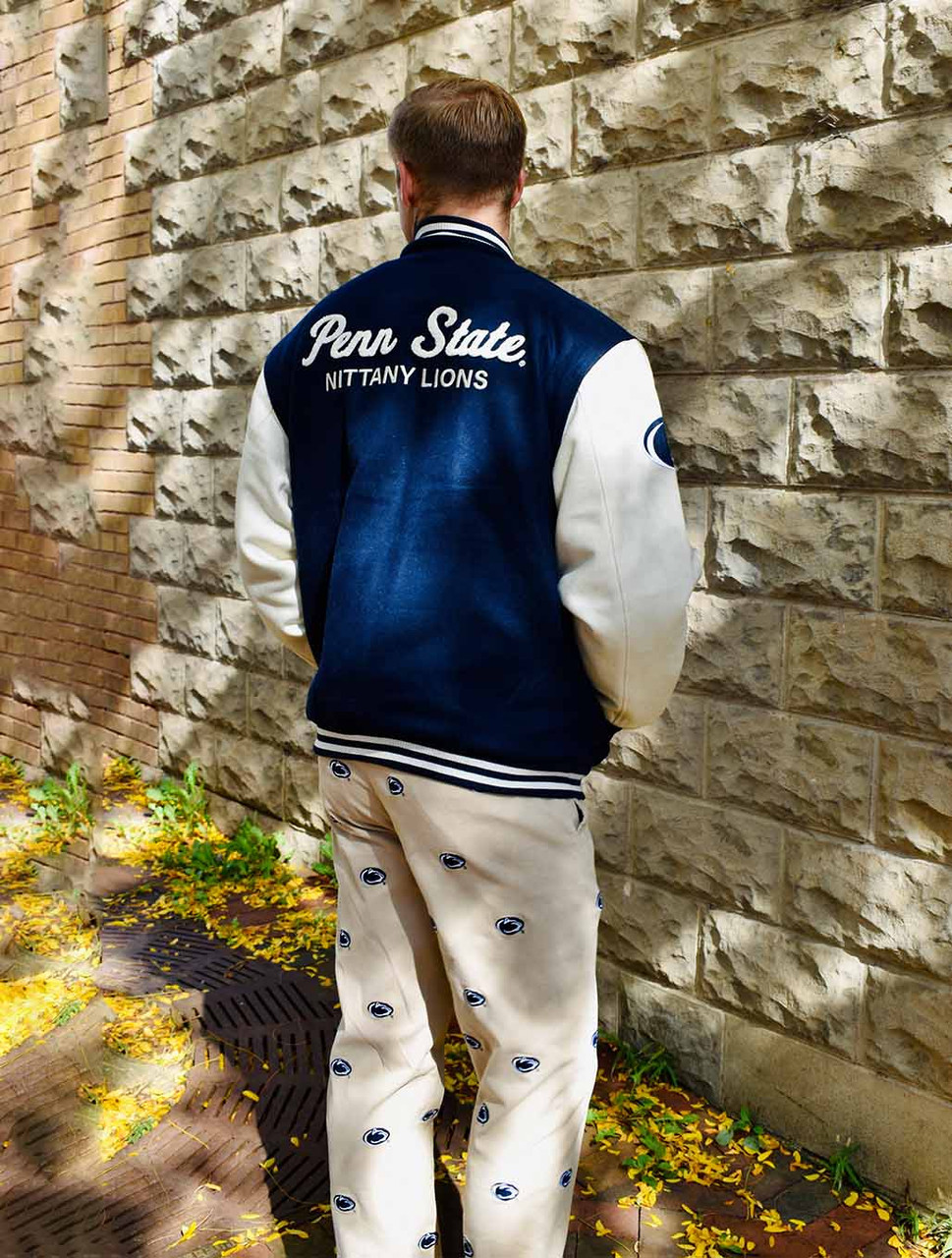 Penn State Melton Wool Varsity Jacket | Bruzer - Harpers
